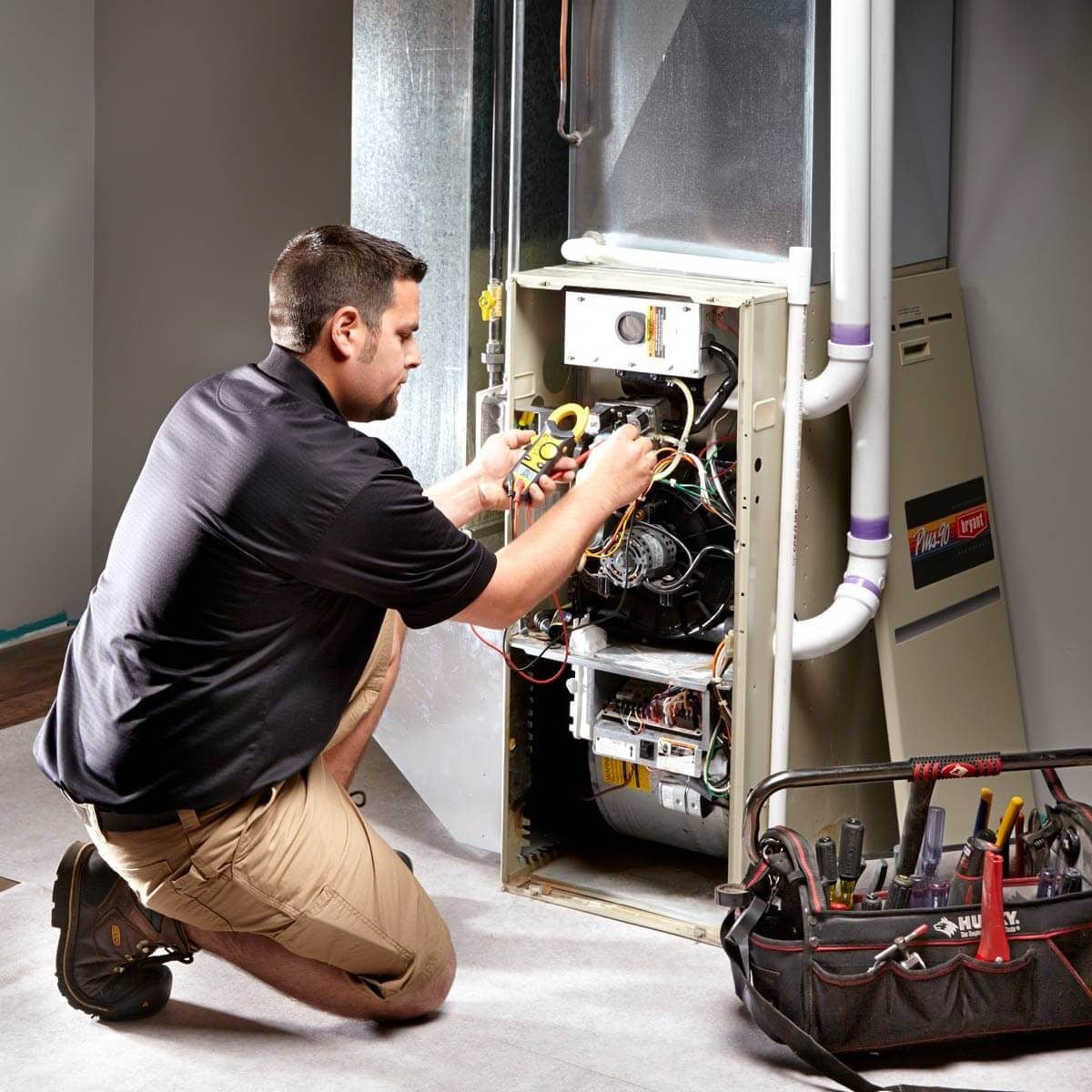 Lennox high-efficiency furnace installed in a 1950s McLaughlin neighbourhood bungalow in Oshawa